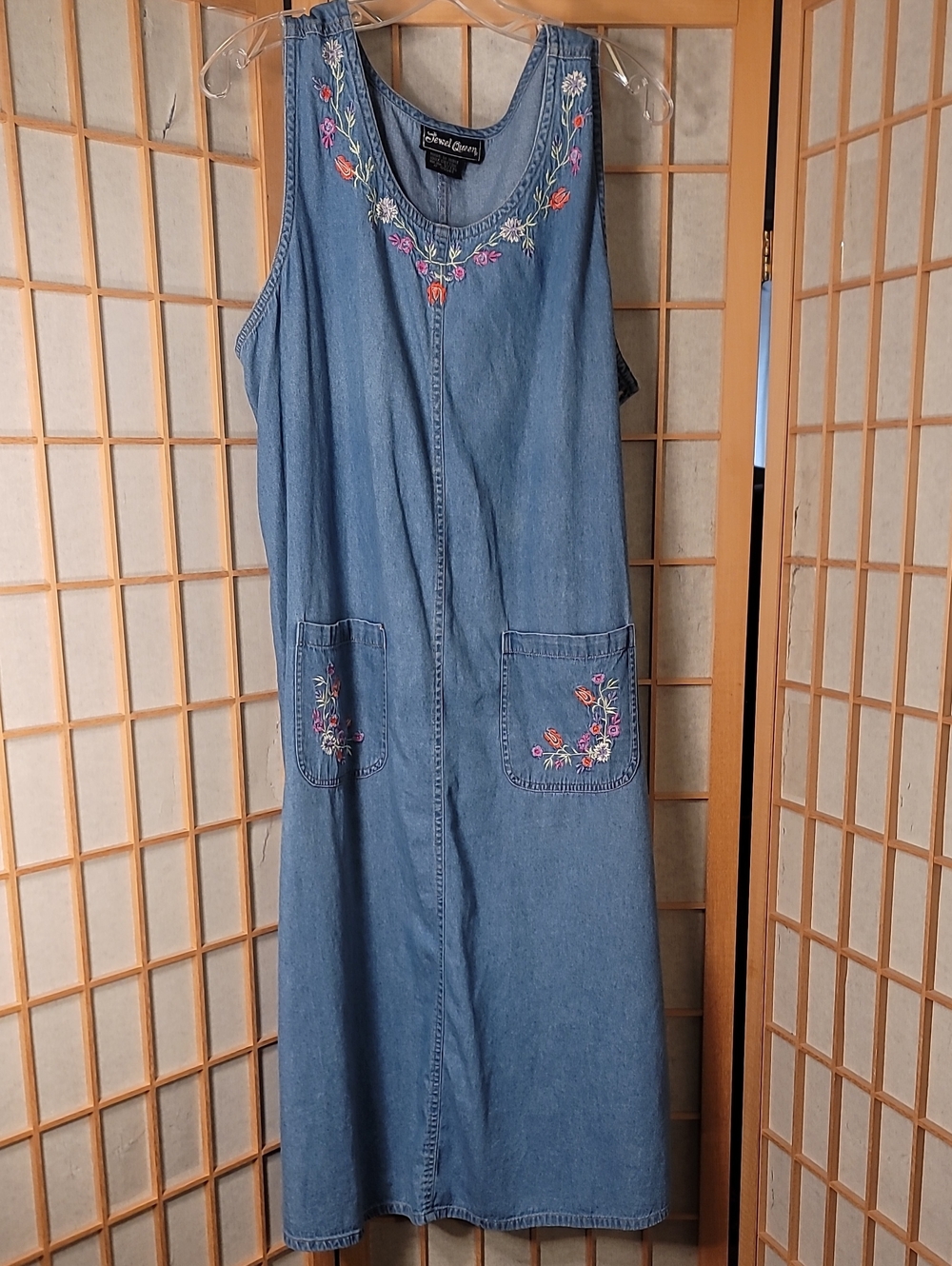 JEWEL QUEEN Demin Jumper Dress